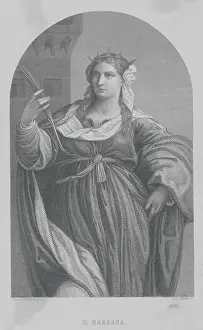 Serenity Prints: Illustrative Portrait of Saint Barbara