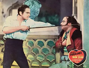 Illustrative Poster on Actor Douglas Fairbanks in The Private Life of Don Juan