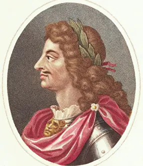 Charles Ii Prints: Illustrative Profile of Charles II as King of England