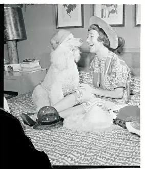 Imogene Coca Playing With Her Dog