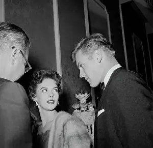 Prints of American actress Natalie Wood and American actor Tab Hunter attend the inaugural Audience Awards, held at the Beverly Hilton Hotel in Beverly Hills, California, 6th December 1955 Grace, Glamour & Timeless Elegance: Inaugural Audience Awards, 1955
