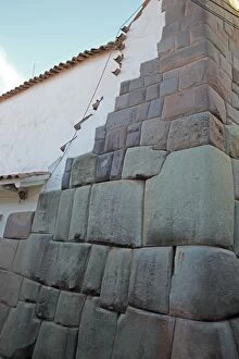 Images Dated 6th May 2015: Inca granite wall with Spanish house wall, Cusco