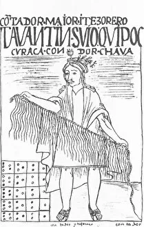 Images Dated 22nd February 2010: An Inca Using A Quipu