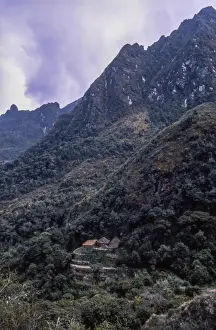 Inca Prints: Incan ruins at the site of Concha Marca or Qonchamarka seen from Sayaqmarka