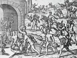 Oppression Prints: The Incas Begin Collecting Gold Artefacts by Theodor de Bry