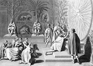 Priest Prints: Incas Consecrating Their Offerings to the Sun by Bernard Picart