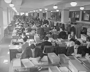 Sorting Prints: Income Tax Document Sorters, 1944
