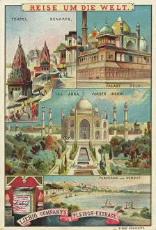 Motif Prints: India, digitally restored reproduction of a public domain collector's picture from c