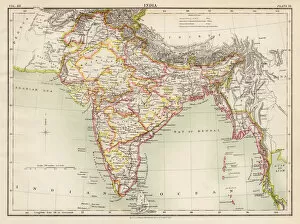 Images Dated 6th April 2017: India map 1881