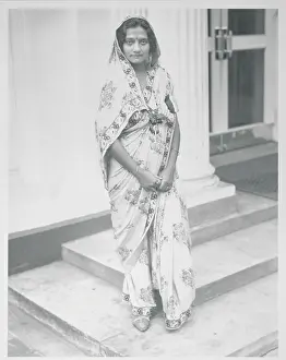 Indian Feminist Mayadevi Gangulee Posing