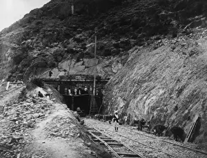 Transport Asia Prints: Indian Railway Tunnel