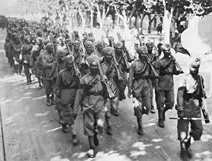 Indian Troops Marching Through France