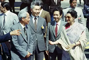 Indira Gandhi Welcoming North Vietnamese