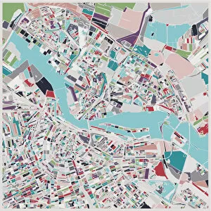 Images Dated 11th July 2018: individuation map of Amsterdam city