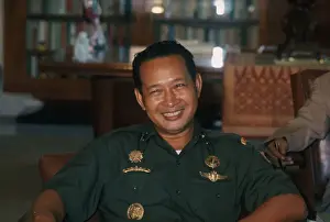 Indonesian Official Smiling for Camera