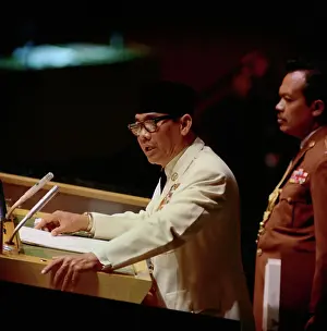 Sukarno Prints: Indonesian President Sukarno at Podium