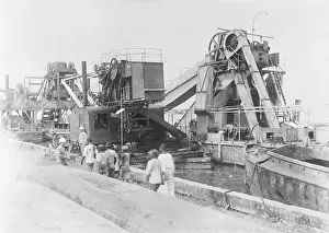 Seaport Prints: Industrial Manufacturing Ships in Port in Cameroon