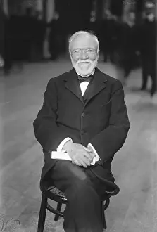 Wealthy People Prints: Industrialist Andrew Carnegie Waiting to Testify at Hearing