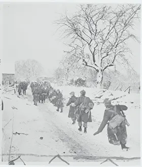 US Infantry Advance Through Belgium