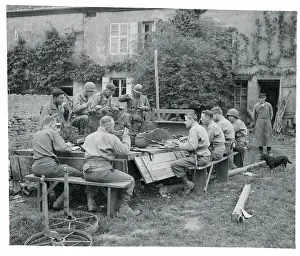Infantrymen Eating Food