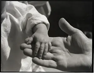 Fatherhood Prints: Infant's Hand in Man's Hand