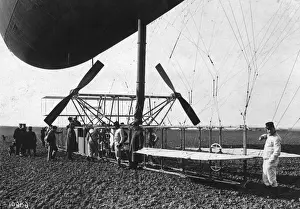 H Air Airs 1900 1919 Prints: Inflating Airship