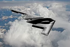 Images Dated 13th July 2018: Inflight view of a USAF Northrop Grumman B-2A stealth bomber