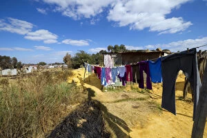 Images Dated 30th June 2010: Informal Settlement of Shanty Houses in South Africa Built on Radioactive Uranium Tailings Dump