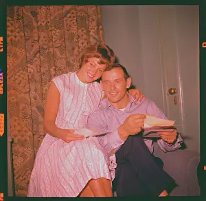 Ingemar Johannson and Fiancee Posing Together