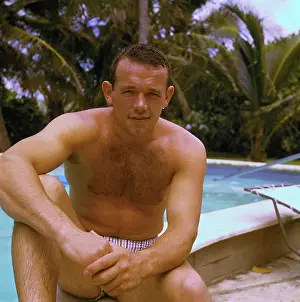 Ingemar Johannson at His Swimming Pool