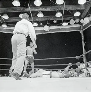 Ingemar Johansson During Bout with Floyd Patterson