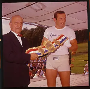 Ingemar Johansson Receiving His Boxing Belt