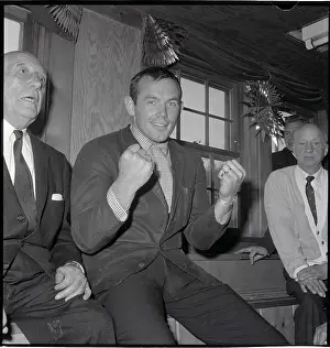 Ingemar Johansson Seated with Fists Clenched