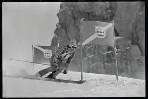 Ingemar Stenmark Skiing on Olympic Course