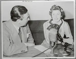 Munich Prints: Ingrid Bergman and Adam Clayton Powell Sitting in Radio Station