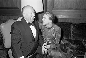 Ingrid Bergman and Alfred Hitchcook