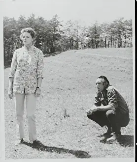 Ingrid Bergman and Anthony Quinn Taking Break