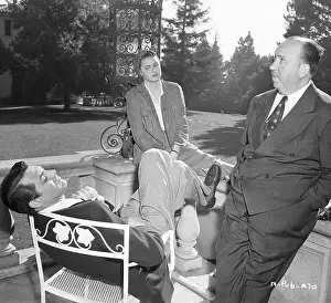 Suits Prints: Ingrid Bergman, Cary Grant, and Alfred Hitchcock Taking a Break
