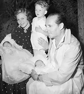 Ingrid Bergman with Husband and Children