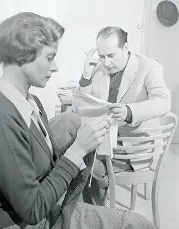 Ingrid Bergman and Roberto Rossellini Busy Working