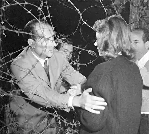 Ingrid Bergman with Roberto Rossellini on Movie Set
