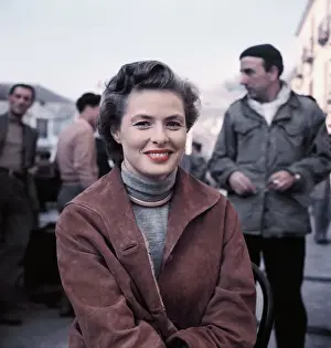 Ingrid Bergman On Set