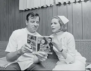 Ingrid Bergman and Walter Matthau Reading Book