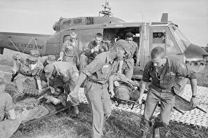 Injured Being Airlifted from Vietnam War Zone