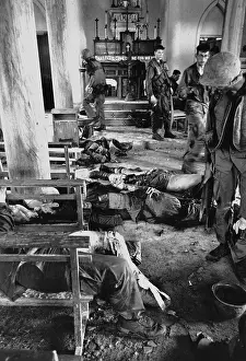 Assistance Prints: Injured American Marines Being Treated Inside Church