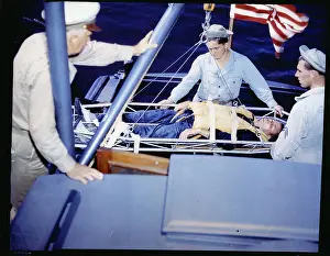 Injured Pilot Being Examined