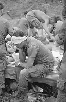 A Shau Valley Prints: An Injured Soldier Waits For Helicopter