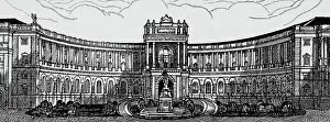 Stairway Prints: Ink Drawing of the Hofburg Palace