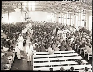 Inmates in Prison Cafeteria