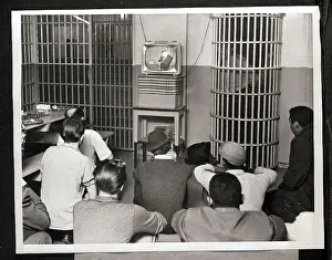 Charity Prints: Inmates Watching Television